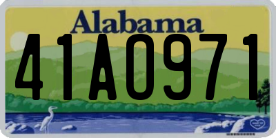 AL license plate 41AO971