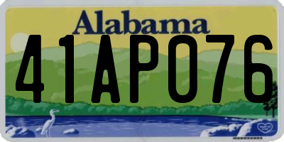 AL license plate 41AP076