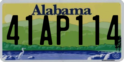 AL license plate 41AP114