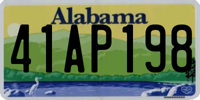 AL license plate 41AP198