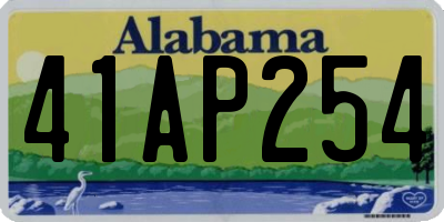 AL license plate 41AP254