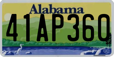 AL license plate 41AP360