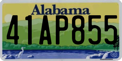 AL license plate 41AP855
