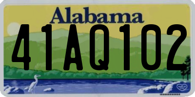 AL license plate 41AQ102