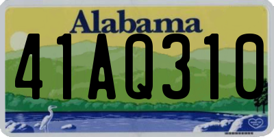 AL license plate 41AQ310