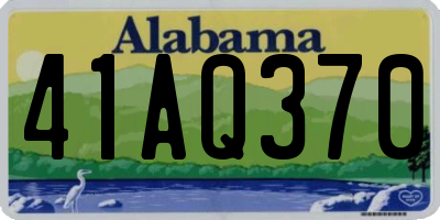 AL license plate 41AQ370