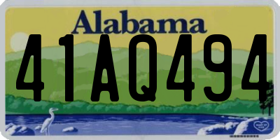 AL license plate 41AQ494