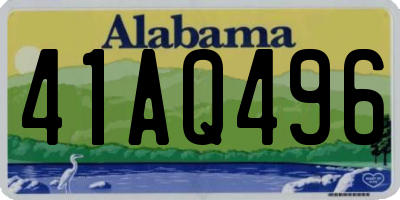 AL license plate 41AQ496