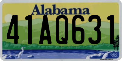 AL license plate 41AQ631