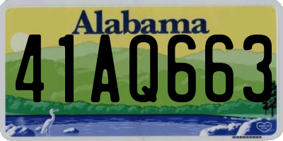 AL license plate 41AQ663