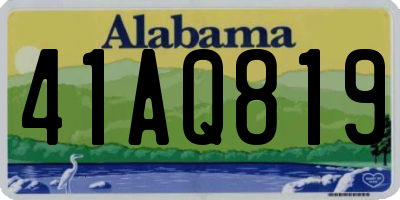 AL license plate 41AQ819