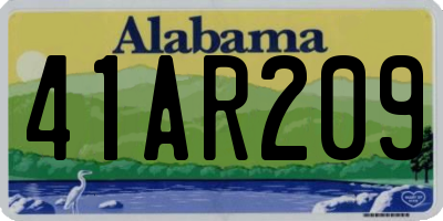 AL license plate 41AR209