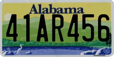 AL license plate 41AR456
