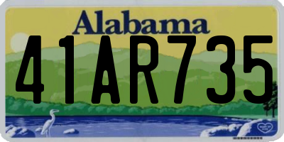 AL license plate 41AR735