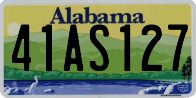 AL license plate 41AS127