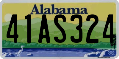 AL license plate 41AS324