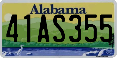 AL license plate 41AS355