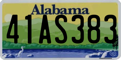 AL license plate 41AS383