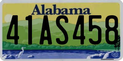 AL license plate 41AS458