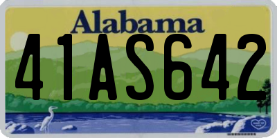 AL license plate 41AS642