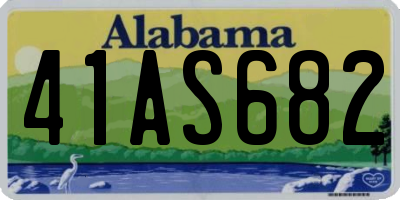AL license plate 41AS682