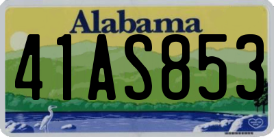 AL license plate 41AS853