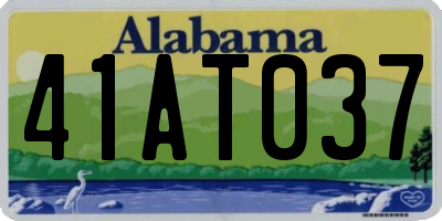 AL license plate 41AT037