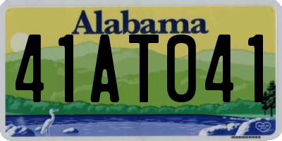 AL license plate 41AT041