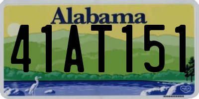 AL license plate 41AT151