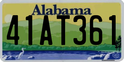AL license plate 41AT361