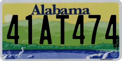 AL license plate 41AT474