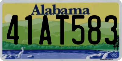 AL license plate 41AT583