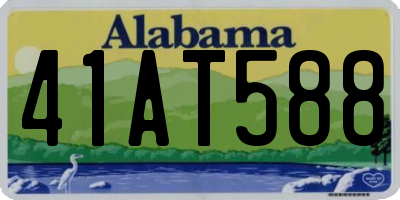 AL license plate 41AT588