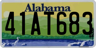 AL license plate 41AT683