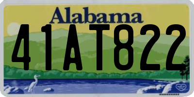 AL license plate 41AT822