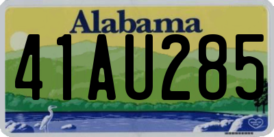 AL license plate 41AU285