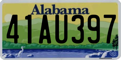 AL license plate 41AU397