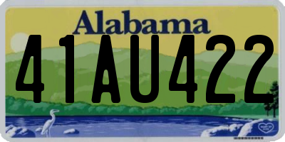 AL license plate 41AU422