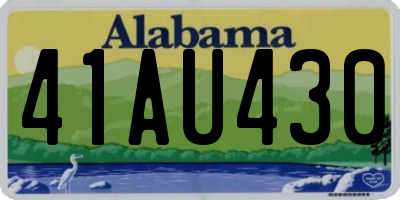 AL license plate 41AU430