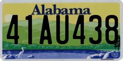 AL license plate 41AU438