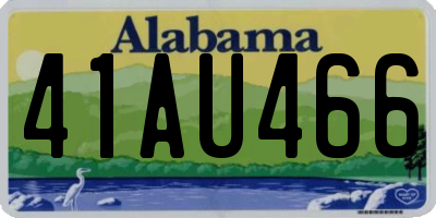 AL license plate 41AU466