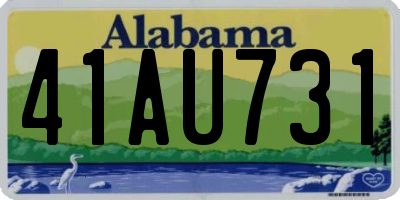 AL license plate 41AU731