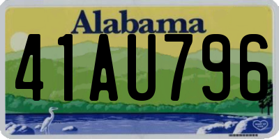 AL license plate 41AU796