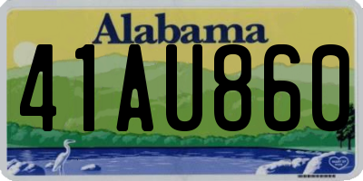 AL license plate 41AU860