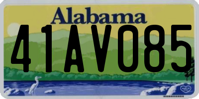 AL license plate 41AV085
