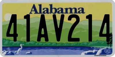 AL license plate 41AV214
