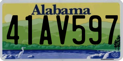 AL license plate 41AV597