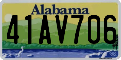 AL license plate 41AV706