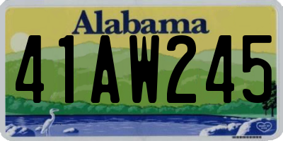 AL license plate 41AW245
