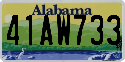 AL license plate 41AW733